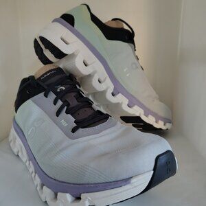 On Cloudflow Women’s Running Shoes Size 10 White Gray Lavender